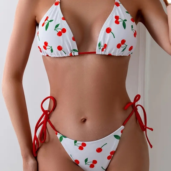 Other - Cherry Print Bikini Set